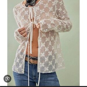 Free People Julie knit top in natural— brand new never worn